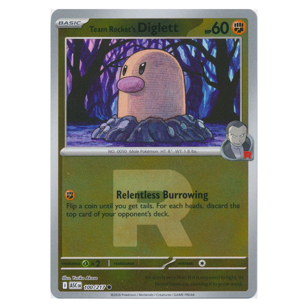 Team Rocket's Diglett : ASCENDED HEROES (Rocket Reverse holo) - 100/217