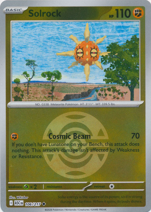 Solrock : ASCENDED HEROES (Ball Reverse holo) - 106/217