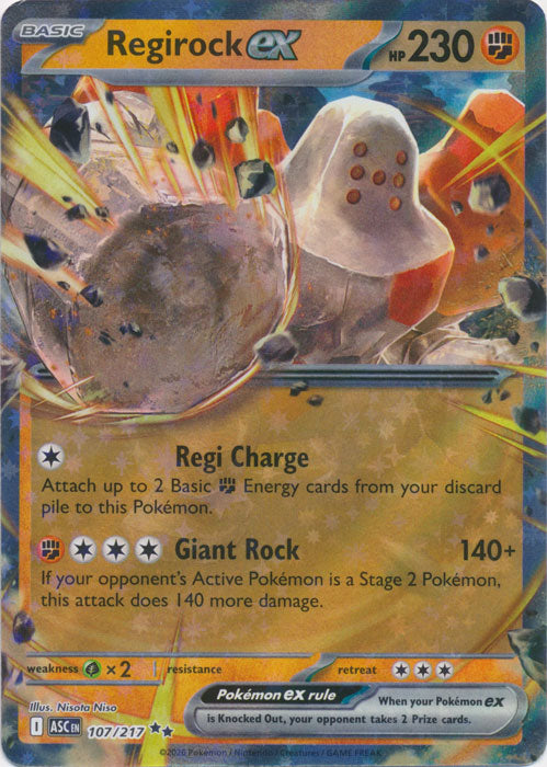 Regirock ex : ASCENDED HEROES - 107/217
