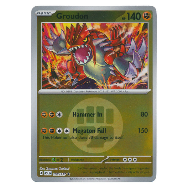 Groudon : ASCENDED HEROES (Energy Reverse holo) - 108/217