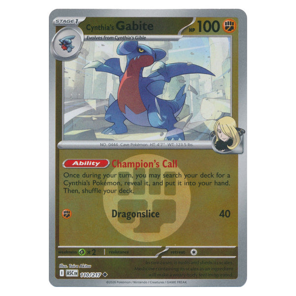 Cynthia's Gabite : ASCENDED HEROES (Energy Reverse holo) - 110/217