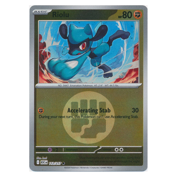 Riolu : ASCENDED HEROES (Energy Reverse holo) - 112/217