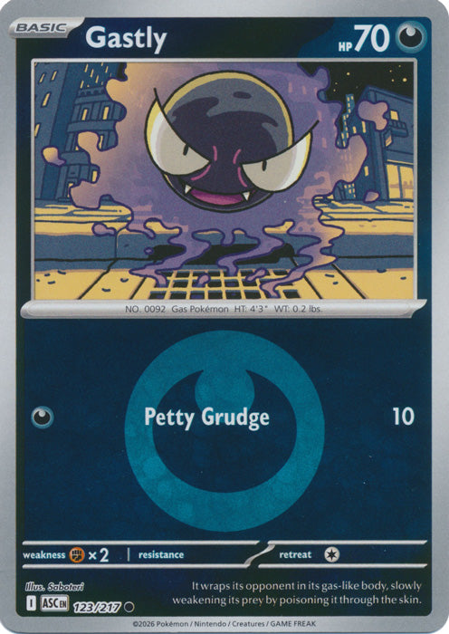 Gastly : ASCENDED HEROES (Energy Reverse holo) - 123/217 - Lockett Labs UK