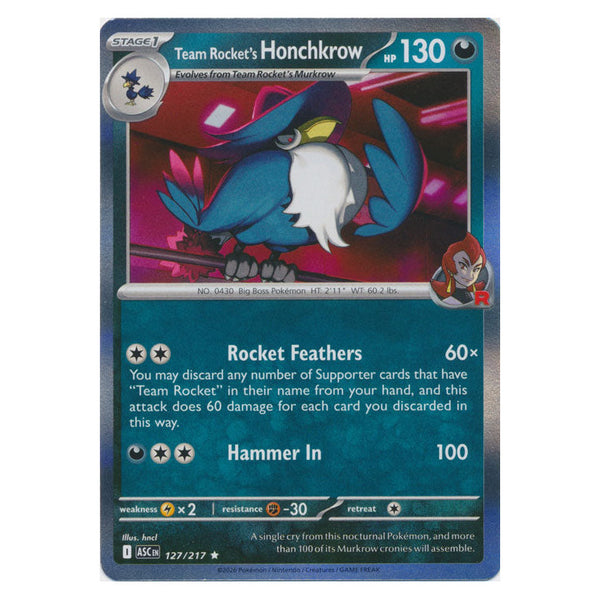 Team Rocket's Honchkrow : ASCENDED HEROES (Holo) - 127/217