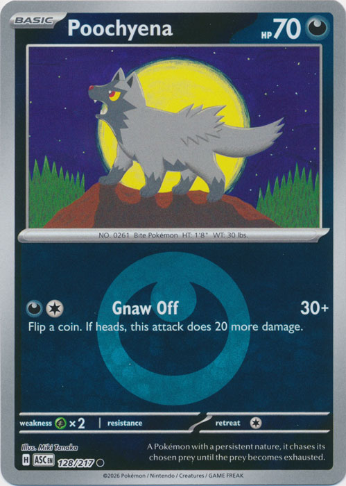 Poochyena : ASCENDED HEROES (Energy Reverse holo) - 128/217 - Lockett Labs UK