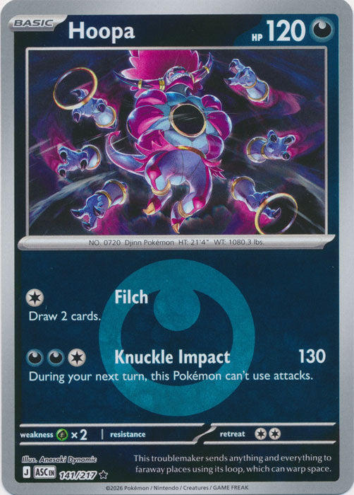 Hoopa : ASCENDED HEROES (Energy Reverse holo) - 141/217