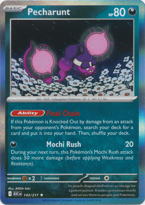 Pecharunt : ASCENDED HEROES (Holo) - 143/217 - Lockett Labs UK
