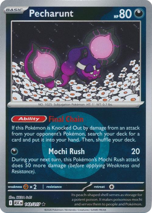 Pecharunt : ASCENDED HEROES (Energy Reverse holo) - 143/217