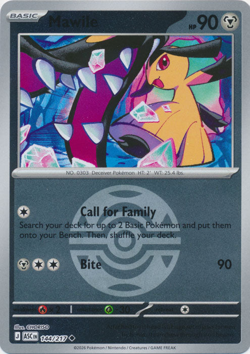 Mawile : ASCENDED HEROES (Ball Reverse holo) - 144/217