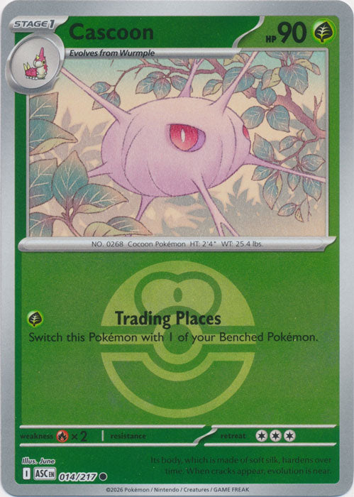 Cascoon : ASCENDED HEROES (Ball Reverse holo) - 014/217 - Lockett Labs UK