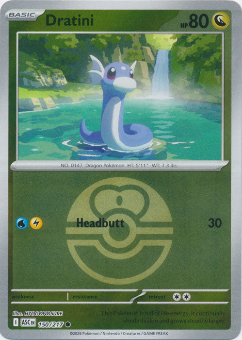 Dratini : ASCENDED HEROES (Ball Reverse holo) - 150/217