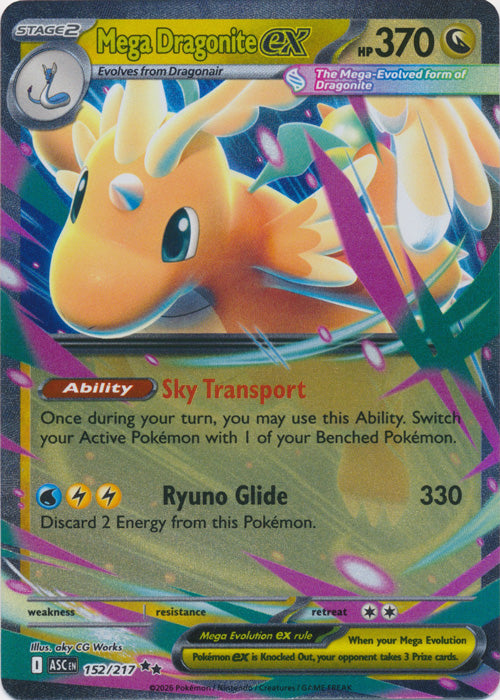 Mega Dragonite ex : ASCENDED HEROES - 152/217 - Lockett Labs UK