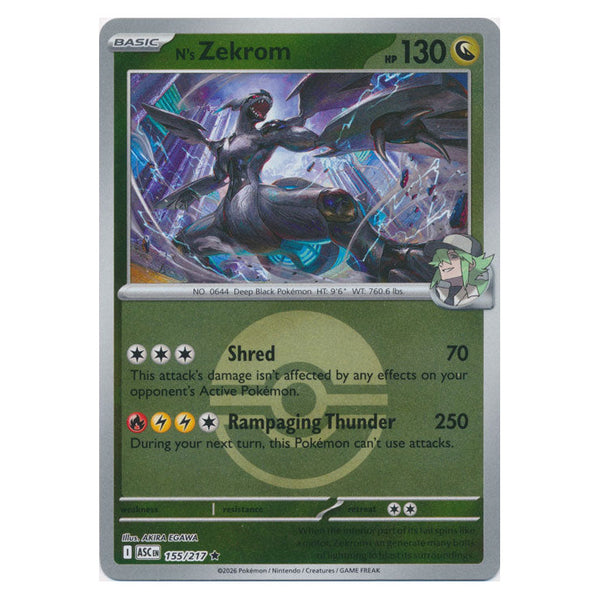 N's Zekrom : ASCENDED HEROES (Ball Reverse holo) - 155/217