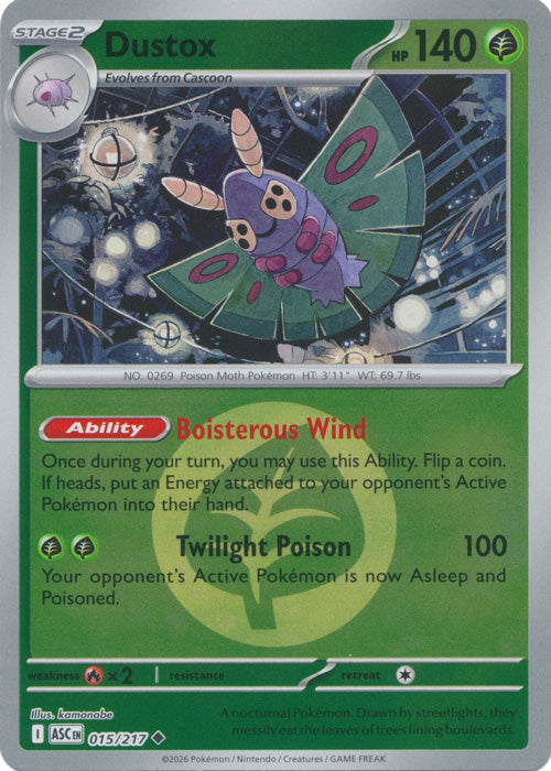 Dustox : ASCENDED HEROES (Energy Reverse holo) - 015/217 - Lockett Labs UK