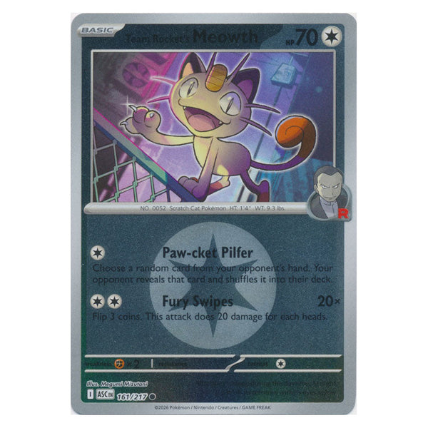 Team Rocket's Meowth : ASCENDED HEROES (Energy Reverse holo) - 161/217