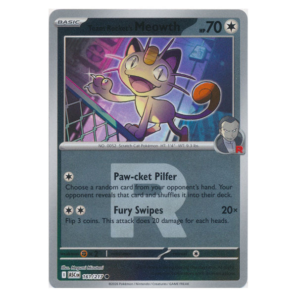 Team Rocket's Meowth : ASCENDED HEROES (Rocket Reverse holo) - 161/217