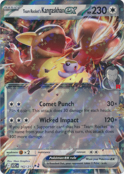 Team Rocket's Kangaskhan ex : ASCENDED HEROES - 162/217 - Lockett Labs UK