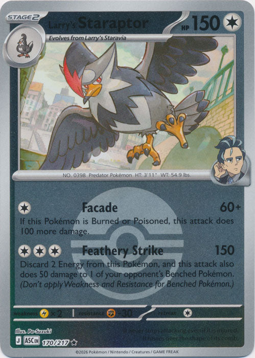 Larry's Staraptor : ASCENDED HEROES (Ball Reverse holo) - 170/217