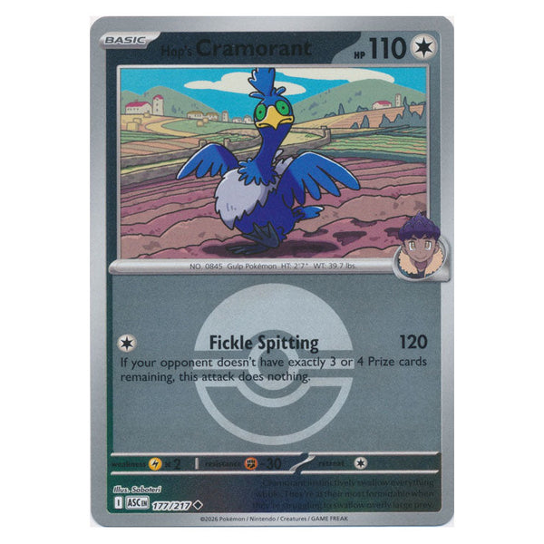 Hop's Cramorant : ASCENDED HEROES (Ball Reverse holo) - 177/217