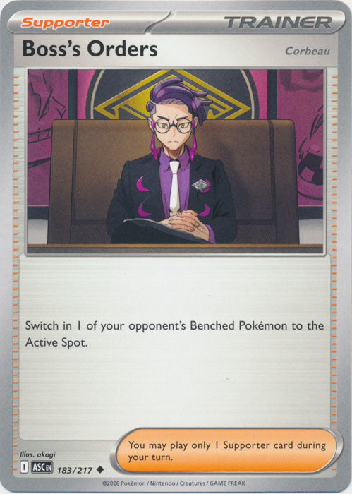 Boss's Orders (Corbeau) : ASCENDED HEROES - 183/217 - Lockett Labs UK