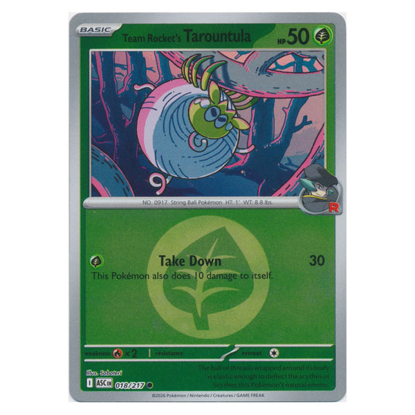 Team Rocket's Tarountula : ASCENDED HEROES (Energy Reverse holo) - 018/217