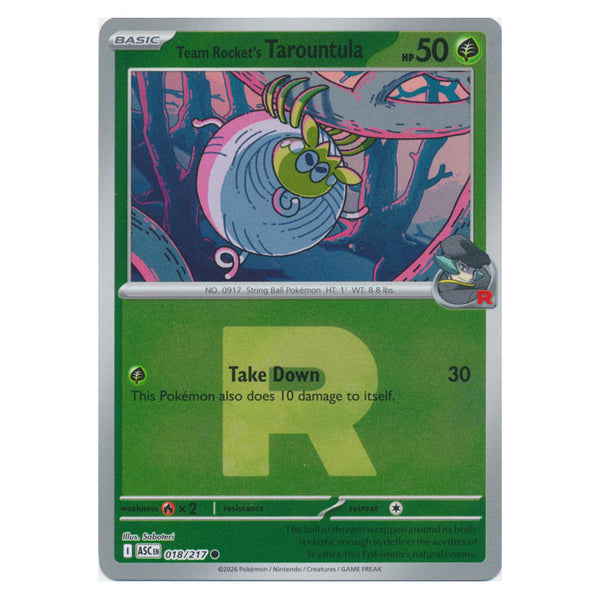 Team Rocket's Tarountula : ASCENDED HEROES (Rocket Reverse holo) - 018/217