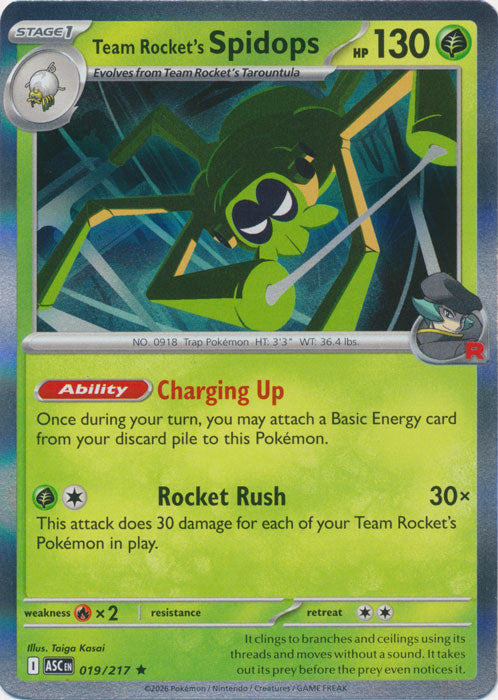 Team Rocket's Spidops : ASCENDED HEROES (Holo) - 019/217 - Lockett Labs UK