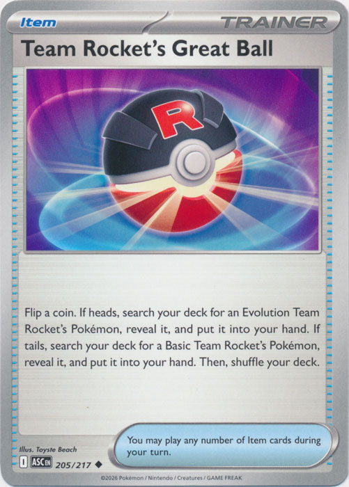 Team Rocket's Great Ball : ASCENDED HEROES - 205/217 - Lockett Labs UK