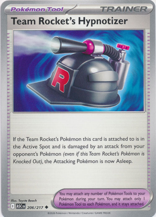 Team Rocket's Hypnotizer : ASCENDED HEROES - 206/217 - Lockett Labs UK