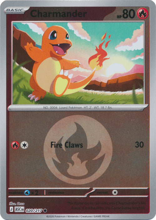 Charmander : ASCENDED HEROES (Energy Reverse holo) - 020/217