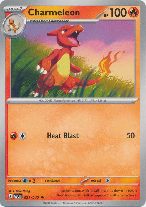 Charmeleon : ASCENDED HEROES - 021/217 - Lockett Labs UK