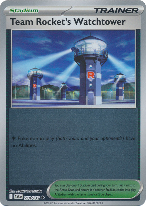 Team Rocket's Watchtower : ASCENDED HEROES (Reverse holo) - 210/217 - Lockett Labs UK