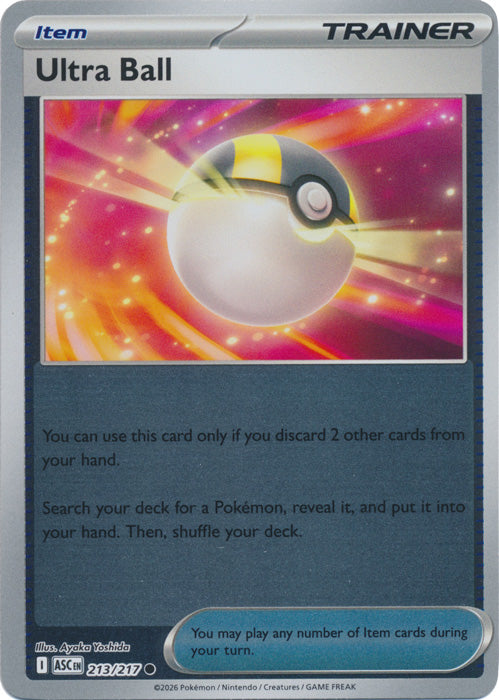 Ultra Ball : ASCENDED HEROES (Reverse holo) - 213/217 - Lockett Labs UK