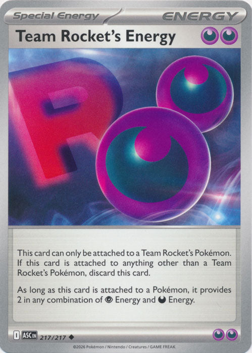 Team Rocket's Energy : ASCENDED HEROES - 217/217 - Lockett Labs UK