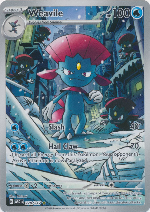 Weavile : ASCENDED HEROES - 228/217 - Lockett Labs UK