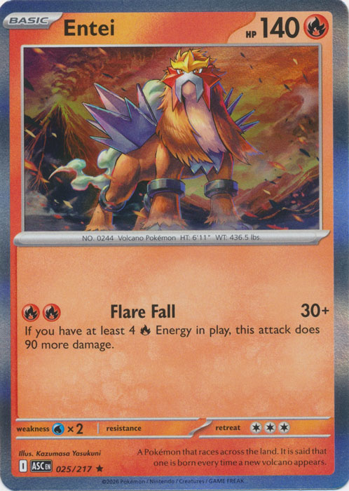 Entei : ASCENDED HEROES (Holo) - 025/217 - Lockett Labs UK