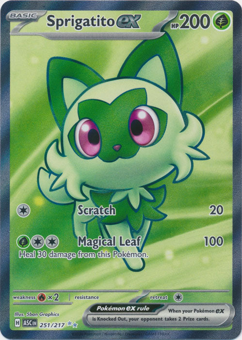 Sprigatito ex :  ASCENDED HEROES - 251/217 - Lockett Labs UK