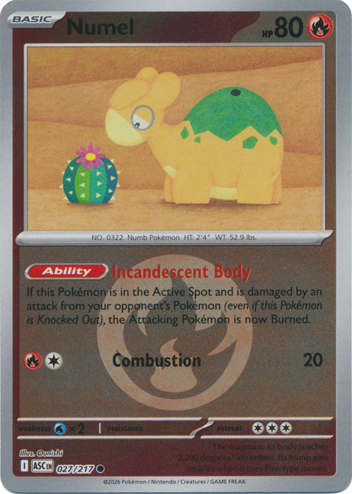 Numel : ASCENDED HEROES (Energy Reverse holo) - 027/217 - Lockett Labs UK