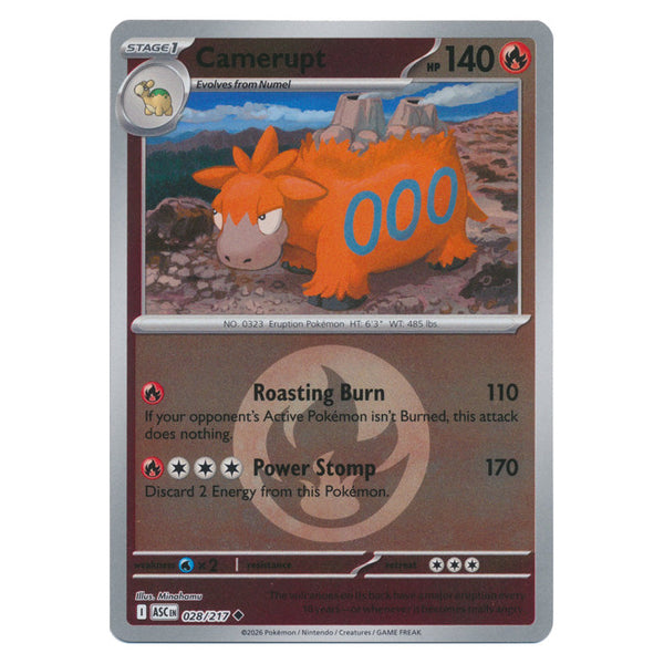 Camerupt : ASCENDED HEROES (Energy Reverse holo) - 028/217