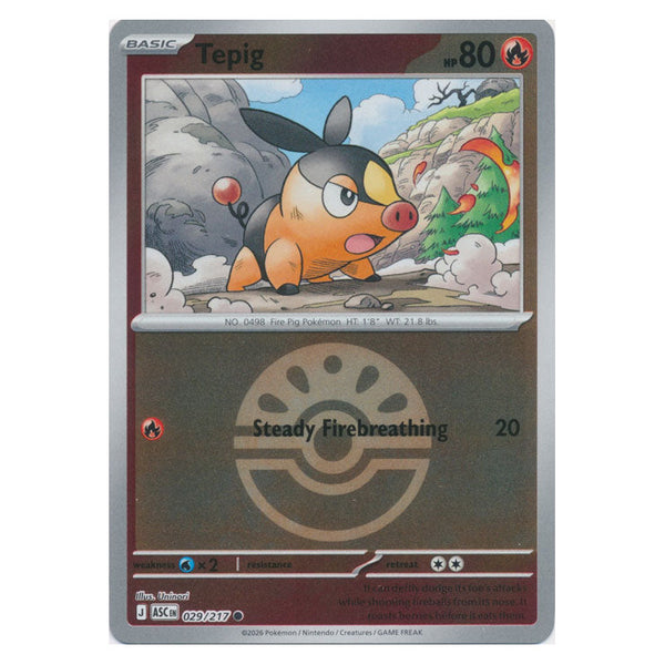 Tepig : ASCENDED HEROES (Ball Reverse holo) - 029/217