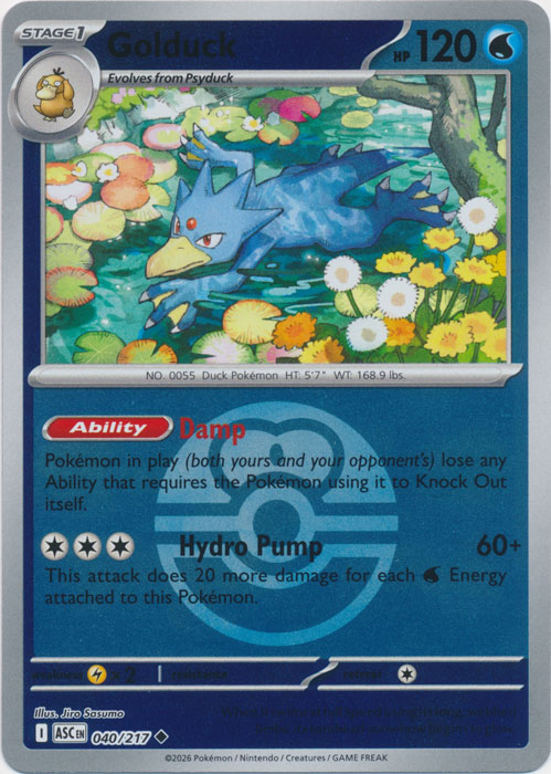Golduck : ASCENDED HEROES (Ball Reverse holo) - 040/217
