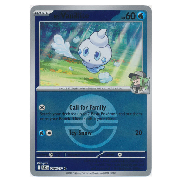 N's Vanillite : ASCENDED HEROES (Ball Reverse holo) - 049/217