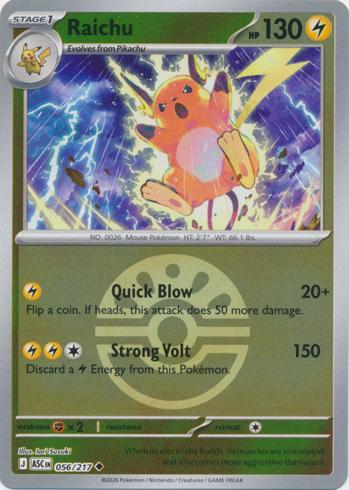 Raichu : ASCENDED HEROES (Ball Reverse holo) - 056/217