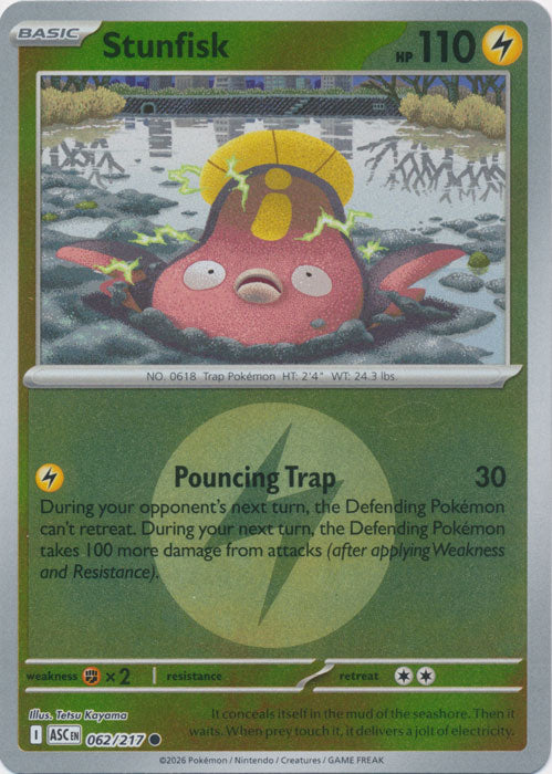 Stunfisk : ASCENDED HEROES (Energy Reverse holo) - 062/217