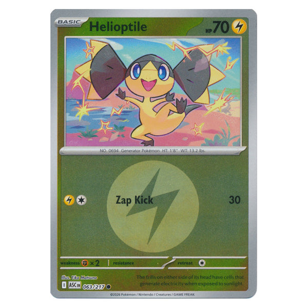Helioptile : ASCENDED HEROES (Energy Reverse holo) - 063/217