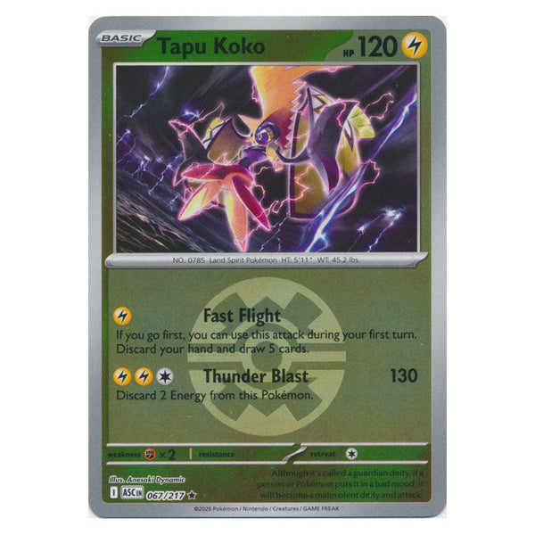 Tapu Koko : ASCENDED HEROES (Ball Reverse holo) - 067/217