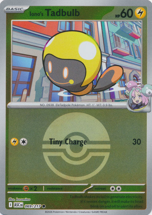 Iono's Tadbulb : ASCENDED HEROES (Ball Reverse holo) - 069/217
