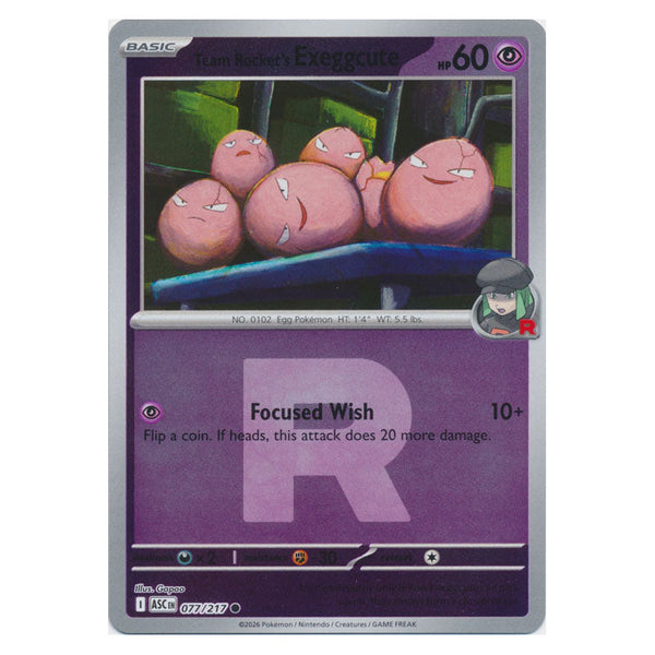 Team Rocket's Exeggcute : ASCENDED HEROES (Rocket Reverse holo) - 077/217