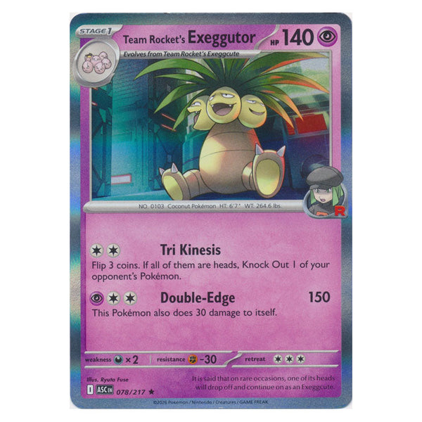 Team Rocket's Exeggutor : ASCENDED HEROES (Holo) - 078/217