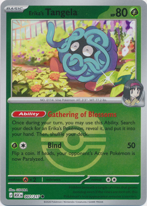 Erika's Tangela : ASCENDED HEROES (Ball Reverse holo) - 007/217